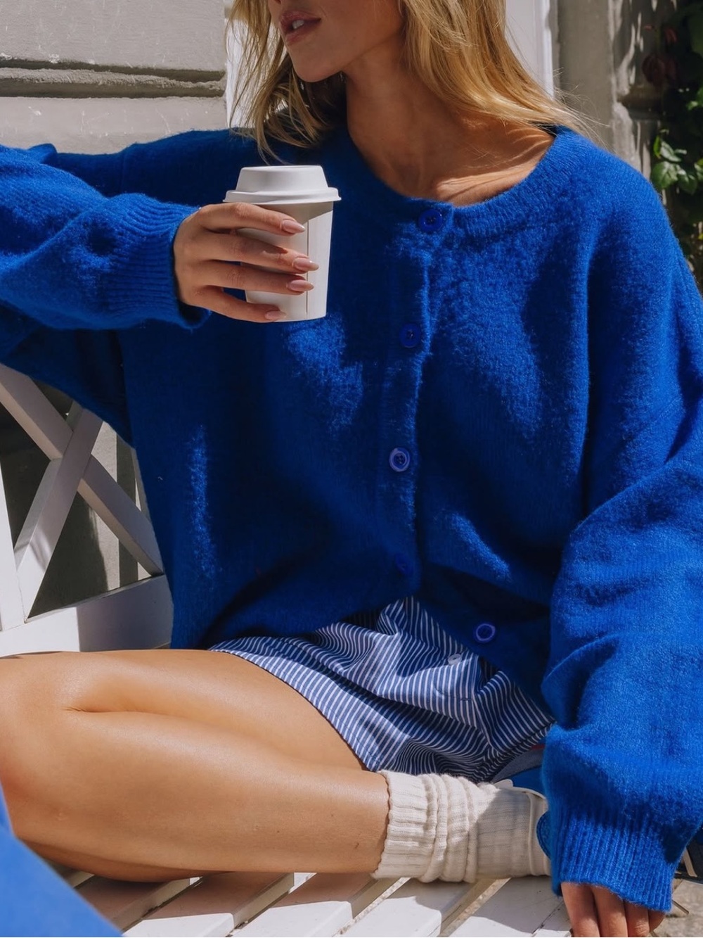 Daily Drills Oversized Button Up Sweater